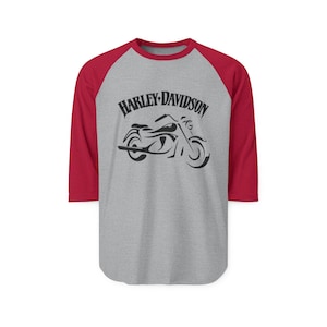 Harley-Davidson Funs Motorcycle Raglan Shirt | Vintage Bike Tee image 9