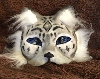 therian cat/snow leopard mask