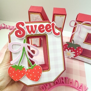 Berry First Birthday 3D Letters, Berry First Party Decor, Strawberry 3D Letters, Strawberry Birthday
