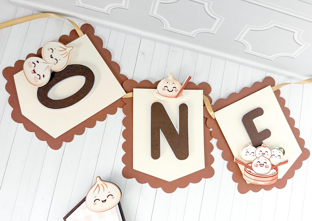 Dumpling Banner, Dumpling Birthday Banner, Bao Birthday Banner ...
