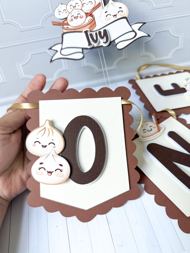 Dumpling Banner, Dumpling Birthday Banner, Bao Birthday Banner ...