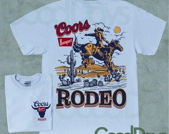 COORS COWBOY Short Sleeve t-shirt | cute gift | western t shirt | vintage 90s style aesthetic | trendy graphic shirt | retro y2k | country