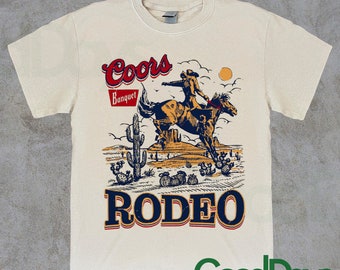 COORS RODEO COWBOY Short Sleeve t-shirt | cute gift | funny t shirt | vintage 90s style aesthetic | trendy graphic shirt | retro y2k