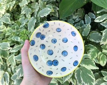Blueberry Footed Bowl