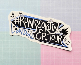Bangtan Small or Large Sticker - Run Tour Jin Seokjin London