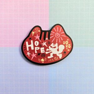 Eco Friendly Birch Wood 2 Inch 2&quot; Pin - Hope on the Stage Squirrel