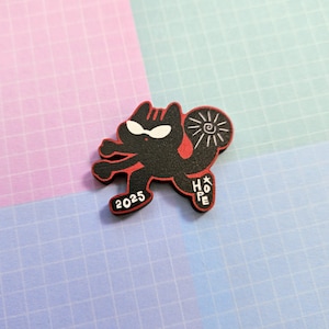 Eco Friendly Birch Wood 1.5Inch 1.5&quot; Pin - Hope On The Stage Squirrel