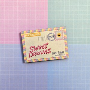 Eco Friendly Birch Wood 2 Inch 2&quot; Pin - Sweet Dreams Letter Jhope