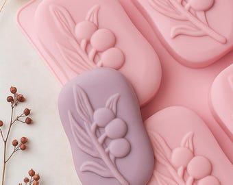 Silikonform „Olivenzweig“ – elegante Seifenform mit mediterranem Blattmotiv | DIY Olivenölseife, Naturseife, Handgemachte Kosmetik