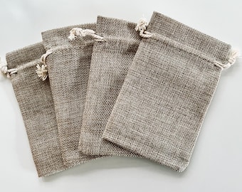 Kleine Jutebeutel 4 Stück – Geschenkbeutel (16 × 10 cm)