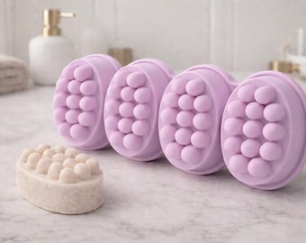 Seifenform für Massage- & Peelingseifen – 4er-Form oder halbiert