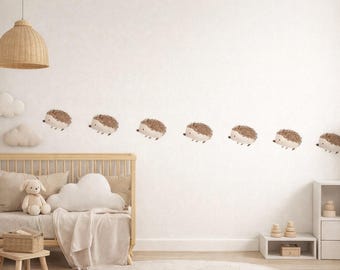 Igel Wandtattoo – 4er-Set für das Kinderzimmer, 8 cm