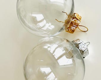 Handbefüllbare Acrylglaskugeln – wahlweise mit silberner oder goldener Verschlusskappe