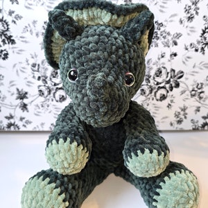 Crochet Triceratops Plushie Dinosaur