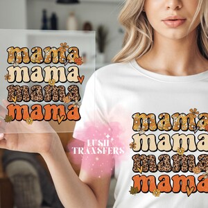 Bereit, Wärmetransfer zu drücken, Mama Herbst-Design zum Aufziehen auf das Shirt, Mama-Shirt für Herbst-Hot-Peeling, direkt zum Shirt, Thanksgiving-Mama-Design