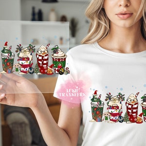 Bereit zum Drücken Transfer, Potter inspiriert Latte, Weihnachtsferien HTV Design für T-shirt, Weihnachten Pfefferminz Latte, Feiertagskaffee