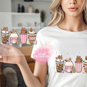 Pressbereit HTV Transfer, Lebkuchen Plätzchen, Weihnachtstag Design für Hemd, Lebkuchen Latte, Eiskaffee Transferpresse