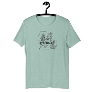 T-shirt LETTERARIA Orgoglio e pregiudizio "Barely Tolerable" (grigio)