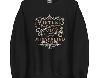 LITERARY SWEATER Romeo and Juliet "Virtue Turns to Vice" (Scroll sweater)