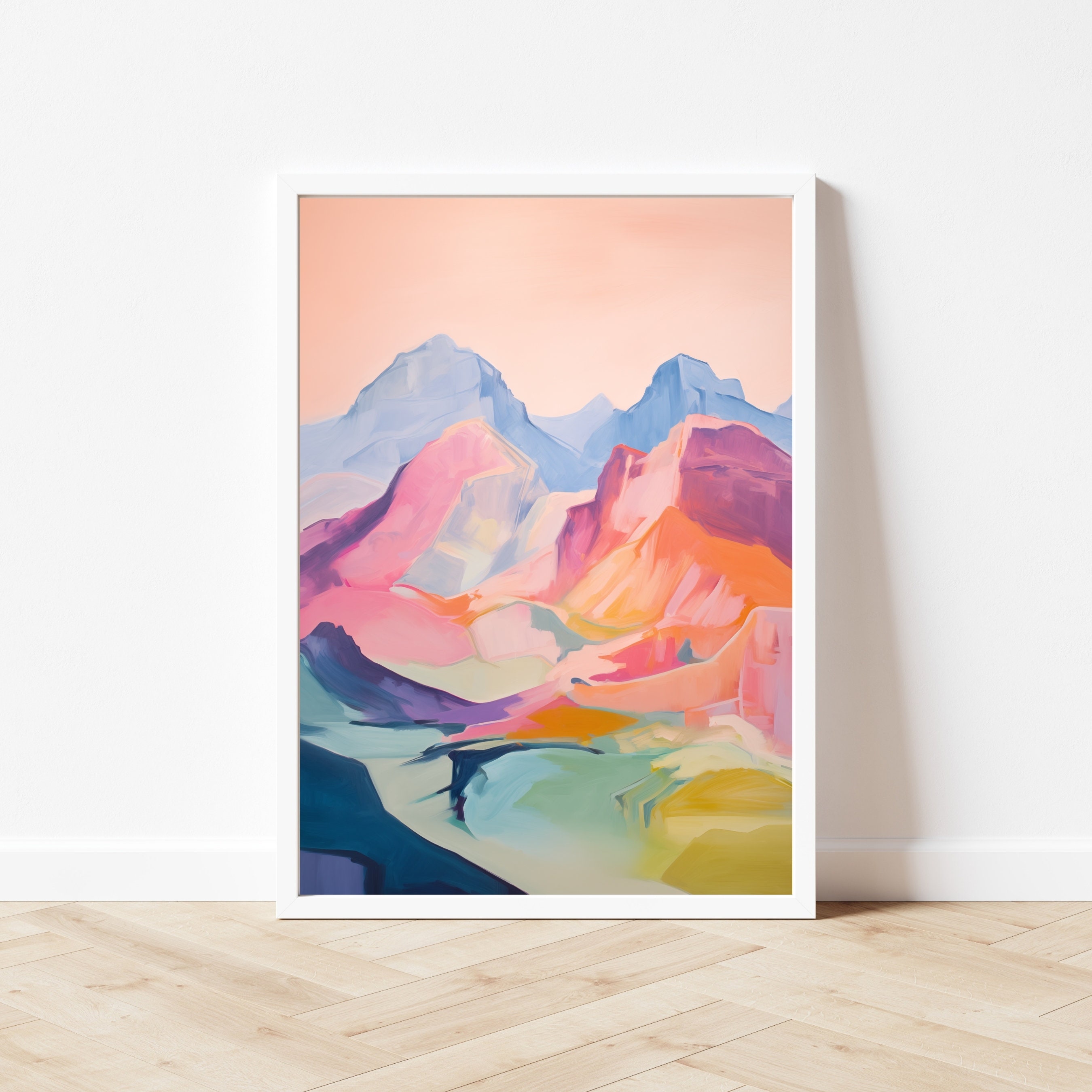 抽象的な水彩画 人物と自然 絵の中の「小さな女の子」見つけられる? 水彩作家U-kuが個展開催「童心