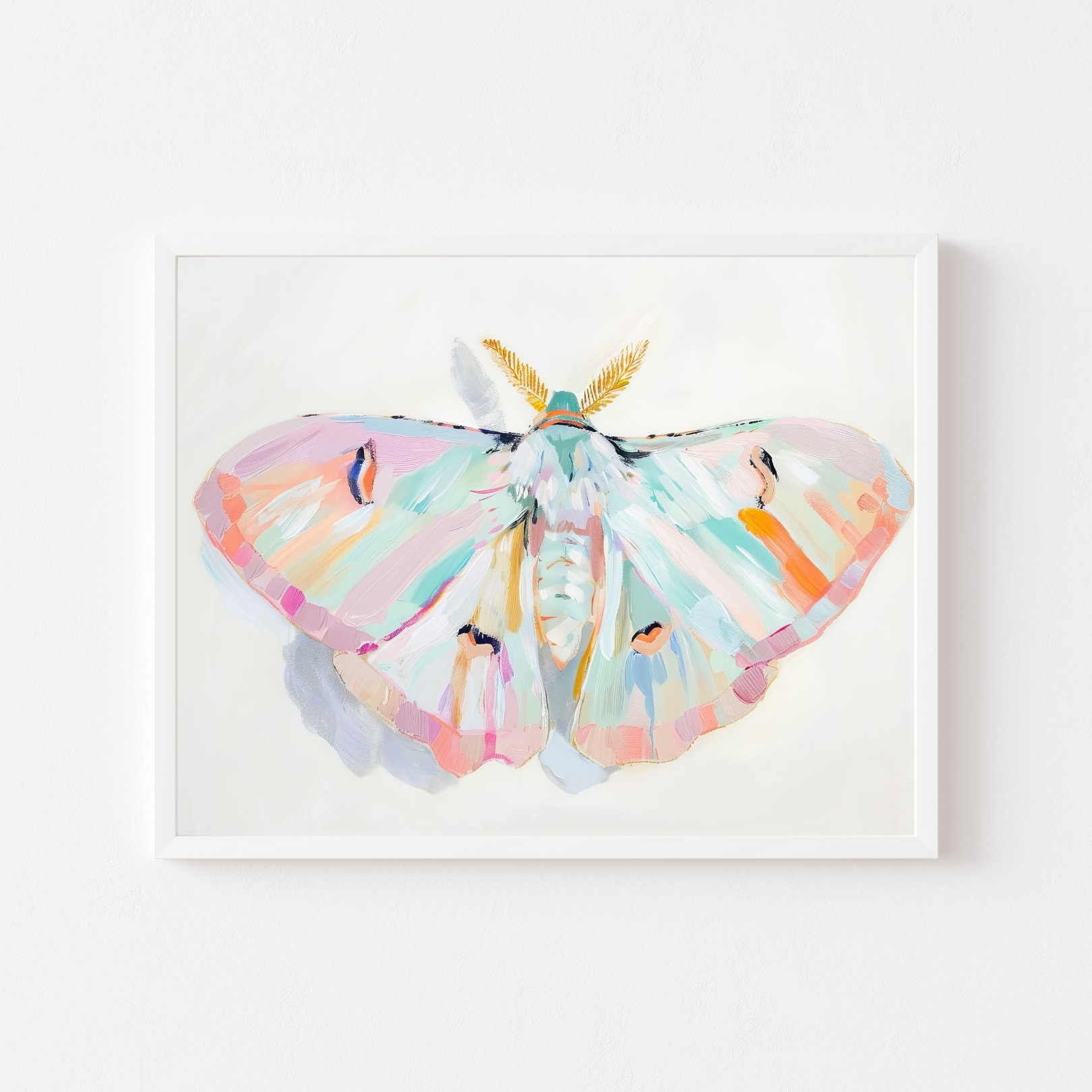 Colorful Moth Painting: Vibrant Insect Art for Kid's Room (digital ...