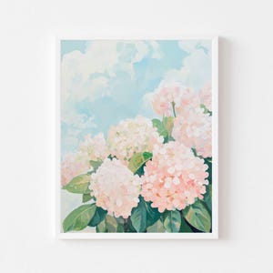 ヒヤシンスの花瓶の水彩画：春の花のアートプリント（デジタル