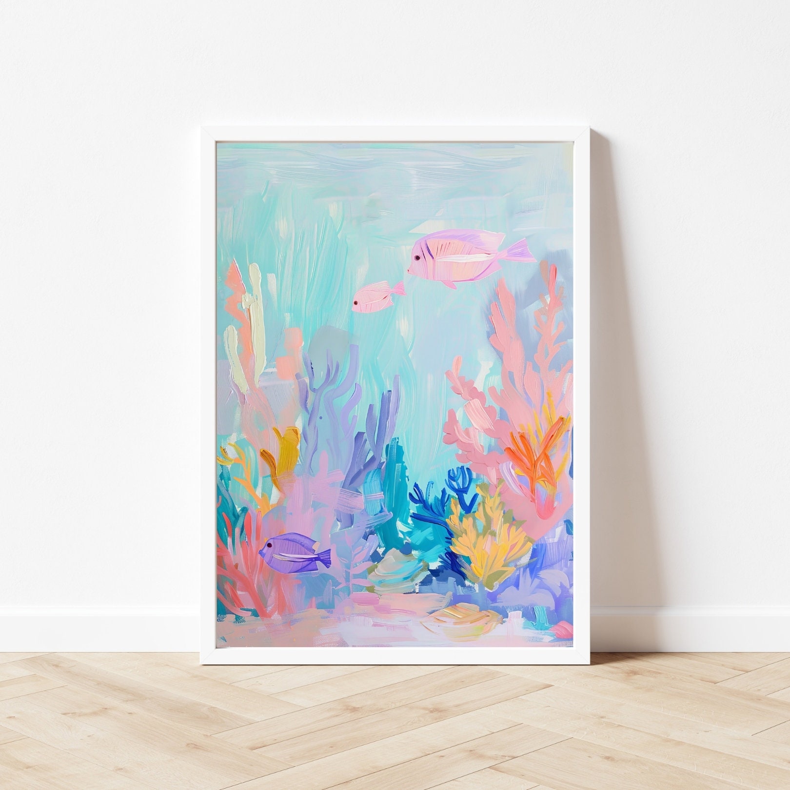 【原画】『魚の王様』（海　鯛　絵画　パステル画　涼しい　青　夏） 魚の王様』（魚のパステル画） 絵画 D.アラキ 通販 7310781｜Creema