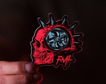 FMI-Vinyl Sticker- FMI Create Skull- Punk Motorcycle Alternative
