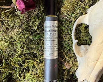 Memento Mori Perfume Oil | Leather, Pipe Tobacco, Dark Rose, Pinewood | Introspective Scent