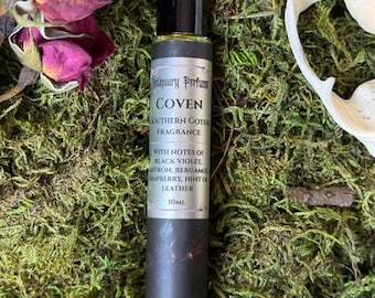 Coven Perfume Oil | Black Violet, Saffron, Bergamot, Raspberry, Leather | Soft Sensual Scent
