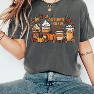 Fall Coffee Shirt • Pumpkin Spice Tshirt • Cute Fall Tee for Women • Autumn Graphic Shirt