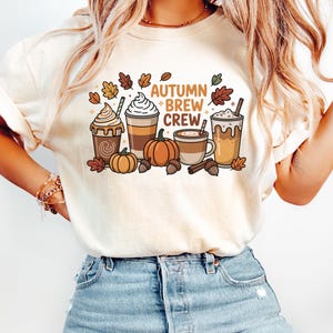 Fall Coffee Shirt • Pumpkin Spice Tshirt • Cute Fall Tee for Women • Autumn Graphic Shirt
