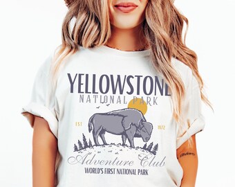 Yellowstone National Park Graphic Tee or Sweatshirt, Nature Lover Gift