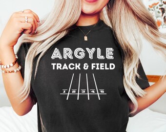 Custom Argyle Track and Field Mom Shirt