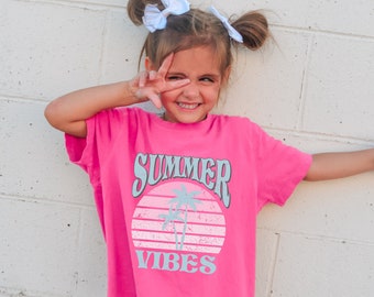 Kids Summer Vibes Shirt, Comfort Colors, Last Day of School