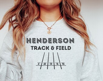 Custom Track and Field Sweatshirt, Personalized Team Apparel