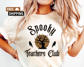 Spooky Teacher Club Shirt – Halloween Graphic Tee, Educator Gift