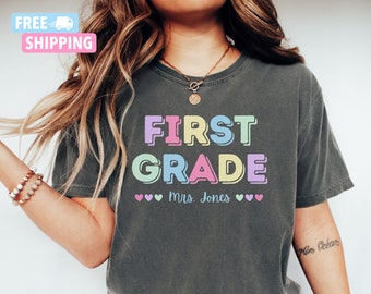 Custom Teacher Shirt, Comfort Colors, Back to School Gift