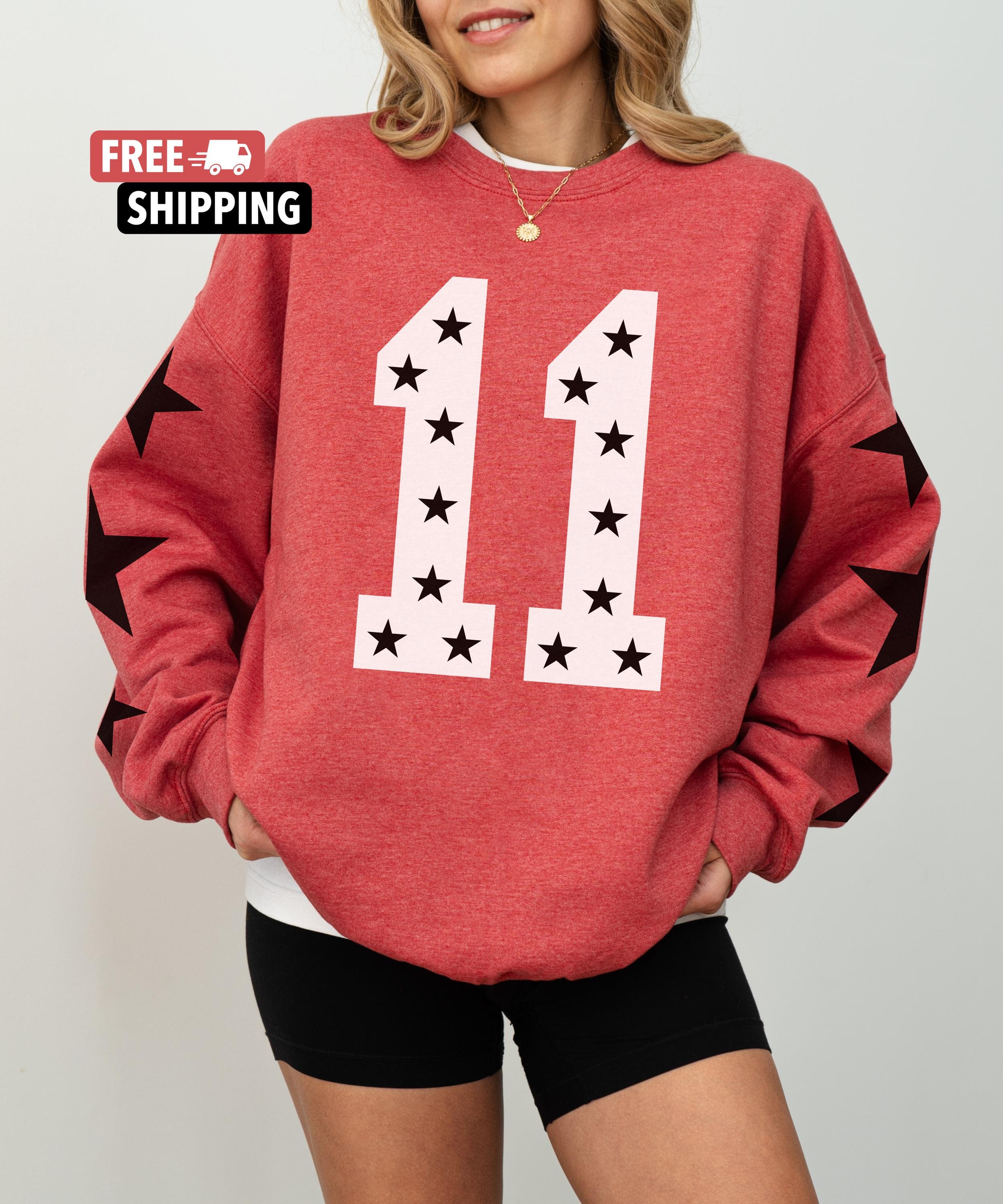 Star Sleeve Sweatshirt Etsy