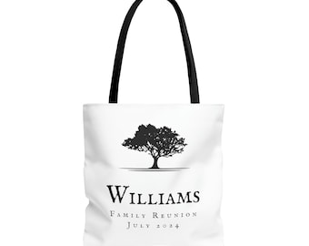 Custom Family Reunion Tote Bag, Personalized Reunion Favor