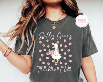 Silly Goose Teacher Club Shirt, Comfort Colors, Back to School