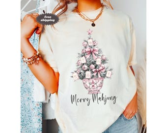Merry Mahjong Christmas Tree Shirt – Festive Holiday Tee