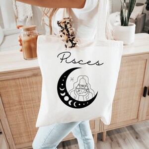 Zodiac Tote Bag, Bridesmaids Tote Bag, Zodiac Bridesmaids Gift, Birthday Gift, Celestial Wedding
