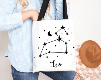 Zodiac Constellation Tote Bag, Bridesmaid Gift