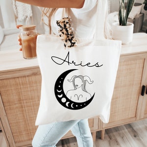 Zodiac Tote Bag, Bridesmaids Tote Bag, Zodiac Bridesmaids Gift, Birthday Gift, Celestial Wedding