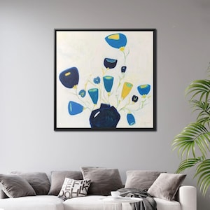 Abstract floral wall art Abstract flower print Dopamine wall decor Maximalist art print Funky abstract art Dopamine decor Maximalist art