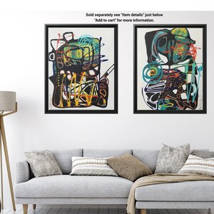 Abstract decor Dopamine wall decor Abstract wall art set Maximalist art print Funky abstract art Pink Floral decor Funky art Dopamine art