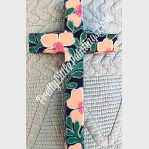 hand-painted wooden cross