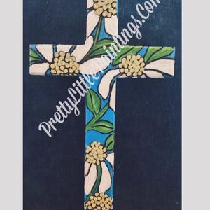 hand-painted wooden cross