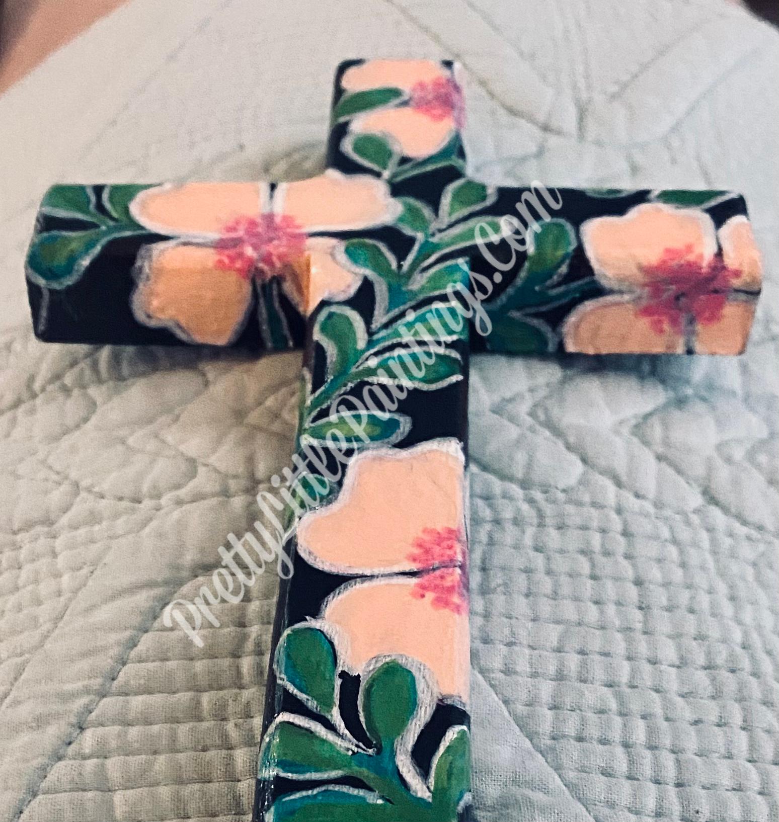 Hand-painted Wooden Cross - Etsy